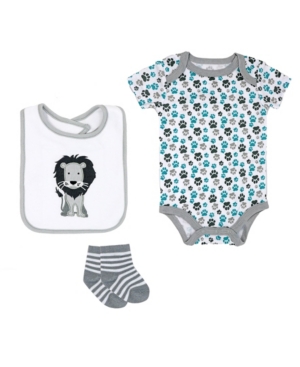 Shop Tendertyme Baby Boys And Girls Box Set, 3 Piece In Aqua And Gray