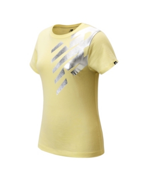 New Balance Big Girls Metallic Logo T-Shirt