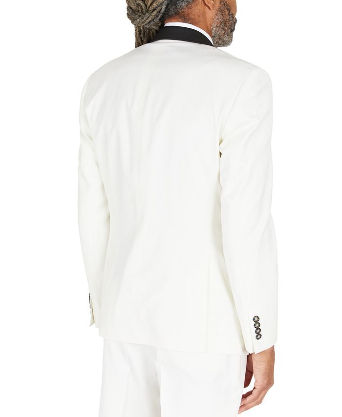 Tayion Collection Men's ClassicFit Solid White Suit Separates Double