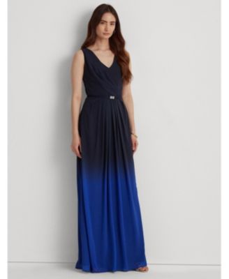 lauren ralph lauren georgette sleeveless gown