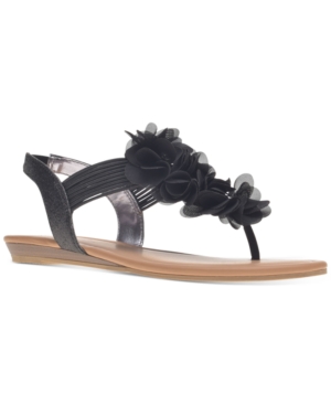 Wild Pair Sari Floral Embellished Flat Sandals Created for Macy's Women's Shoes