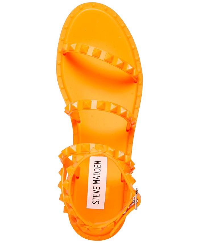Steve Madden Women's Travel-J Studded Flat Jelly Sandals & Reviews ...