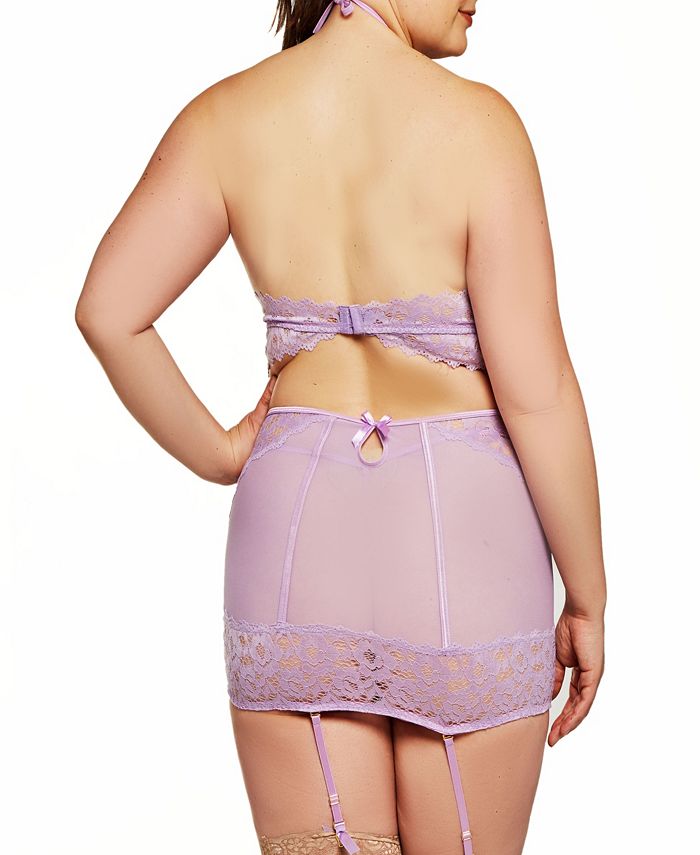 Robe Porte-jarretelles Résille Music Legs ML-2123-BLK – Noire, Taille Unique, Neuve