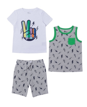 Toddler Boys Graphic T-shirt Tank and Short Set 3 Piece