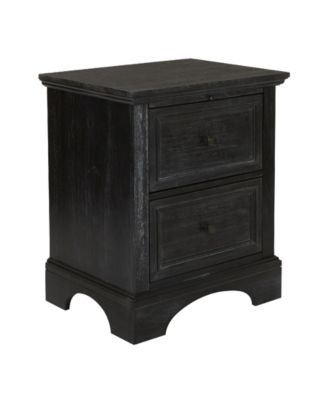 Modern Mission 2 Drawer Nightstand with Tray