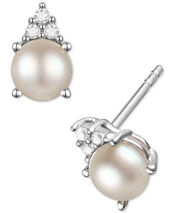 Macys pearl outlet stud earrings