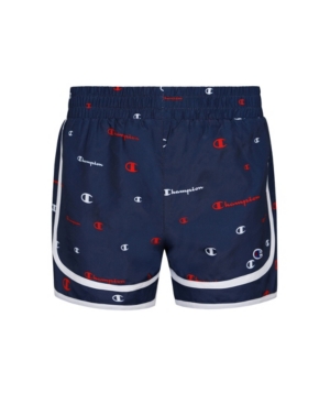 Big Girls All Over Print Varsity Americana Woven Short