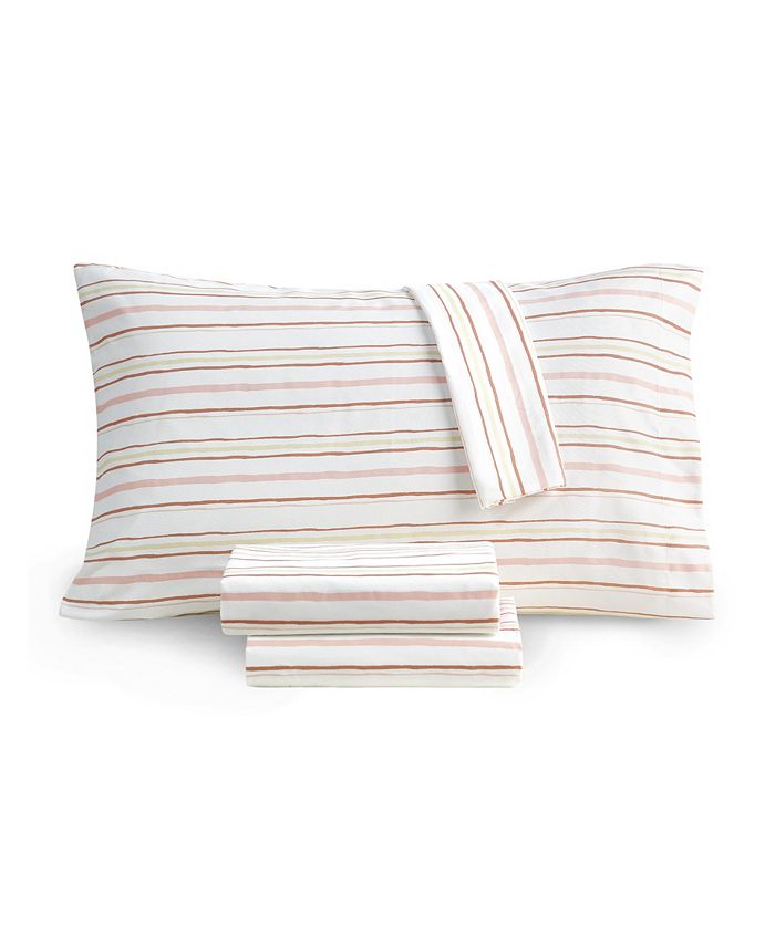 Sanders CLOSEOUT! Printed Microfiber 4 Pc. Sheet Set, California King