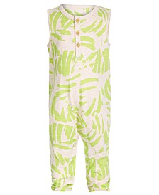 Baby Boys Palm Leaf Cotton Romper, Created for Macy's