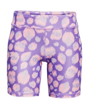 Big Girls Heat Gear Armour All Over Print Bike Shorts