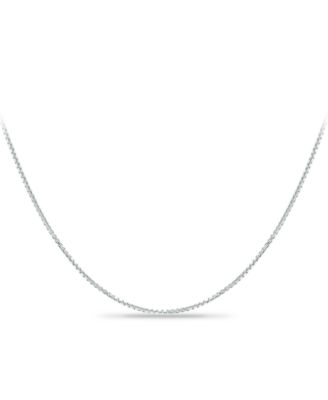 Box Link 16" Chain Necklace in Sterling Silver, Created for Macy's