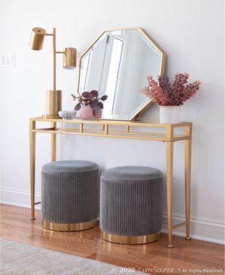 Marla Nesting Pleated Ottoman Set