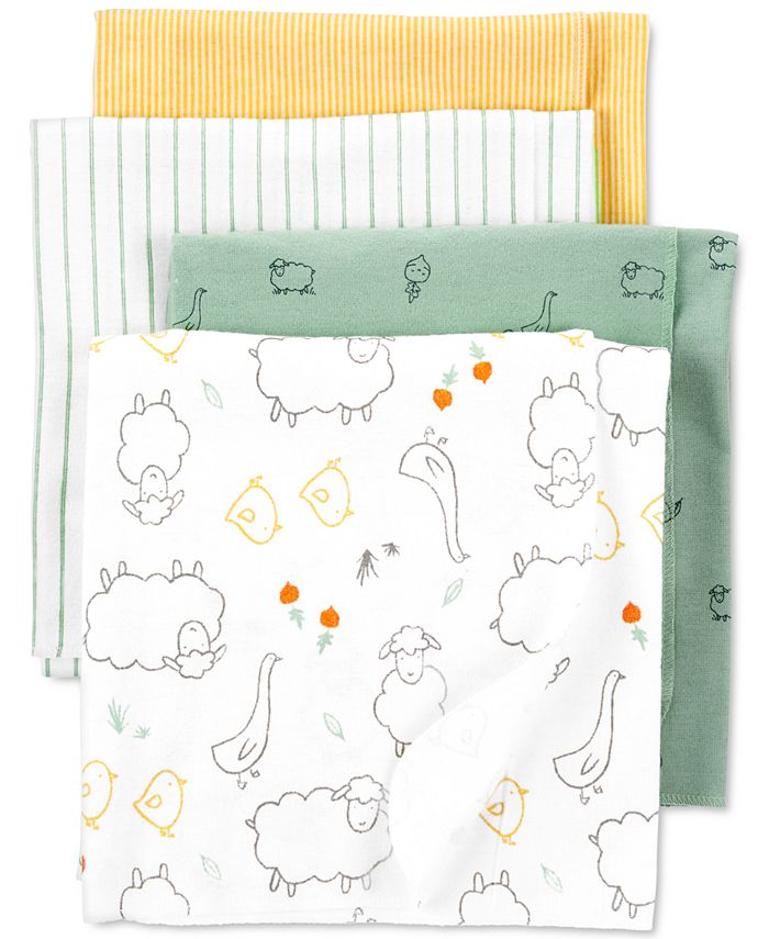 Carter's Baby 4Pk. Cotton Receiving Blankets Macy's