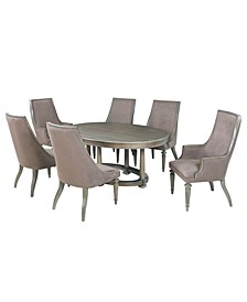 Classic Living 7pc Dining Set (Table, 4 Side Chairs & 2 Arm Chairs)