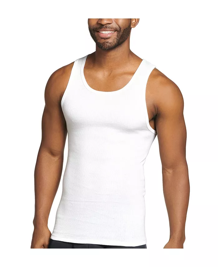 Men's 4-Pack Cotton Tank Tops - thumbnail 2