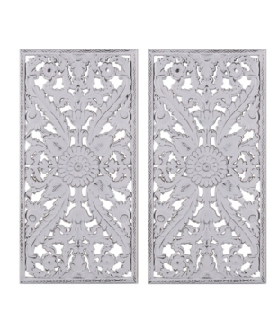 Madison Park Botanical Panel 2 Piece Carved Wall Set, 15.75" x 31.5"