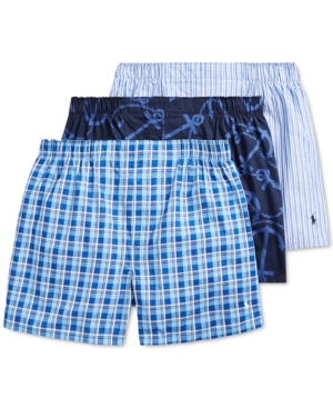 Polo Ralph Lauren Men's 3-Pack Woven Boxers