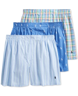 Polo Ralph Lauren Men's 3-Pack Woven Boxers