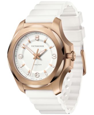 Victorinox Women's I.N.O.X. V White Rubber Strap Watch 37mm