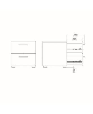 Austin 2 Drawer Nightstand