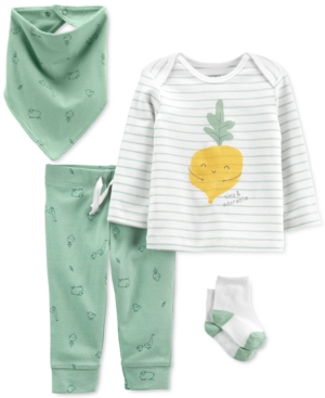Carter's Baby Boys or Girls 4-Pc Veggie Outfit Set