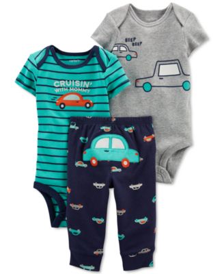 Carter's Baby Boys 3 Piece Bodysuits And Pants Set - Macy's