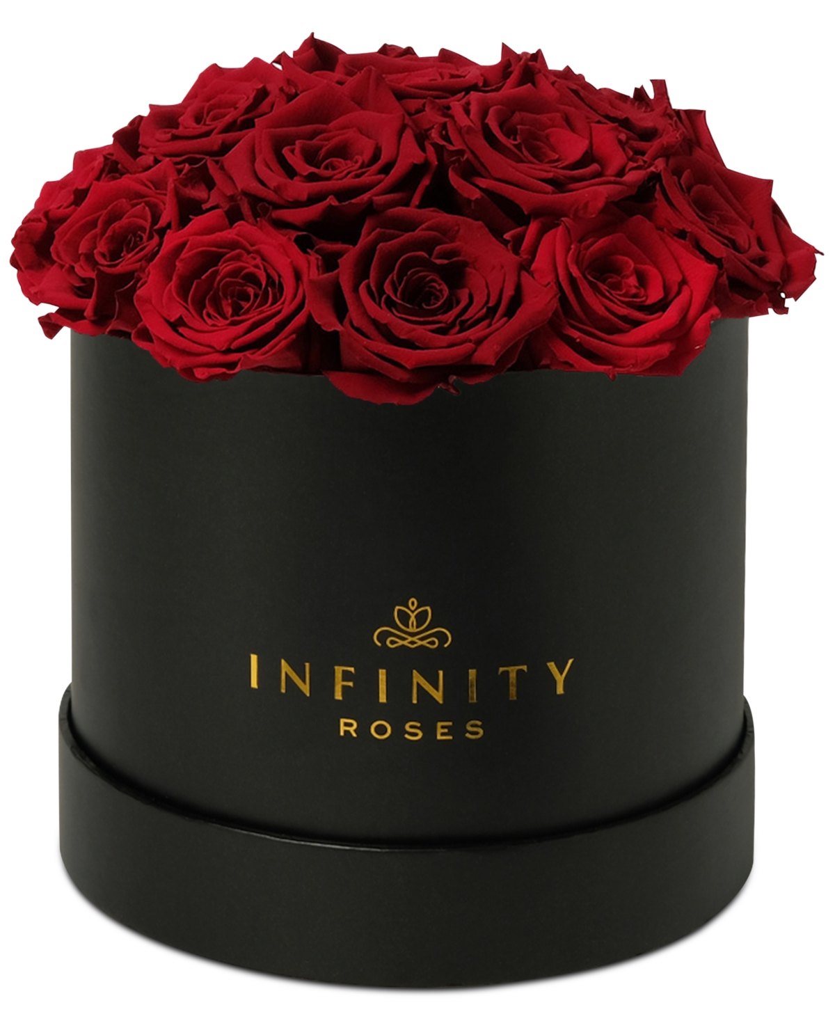 Round Box of 16 Red Real Roses, Preserved To Last Over A Year - Red