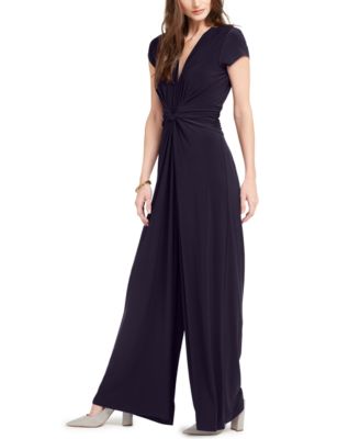 Twist-Front Plunge Jumpsuit