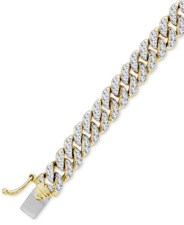 Diamond curb bracelet