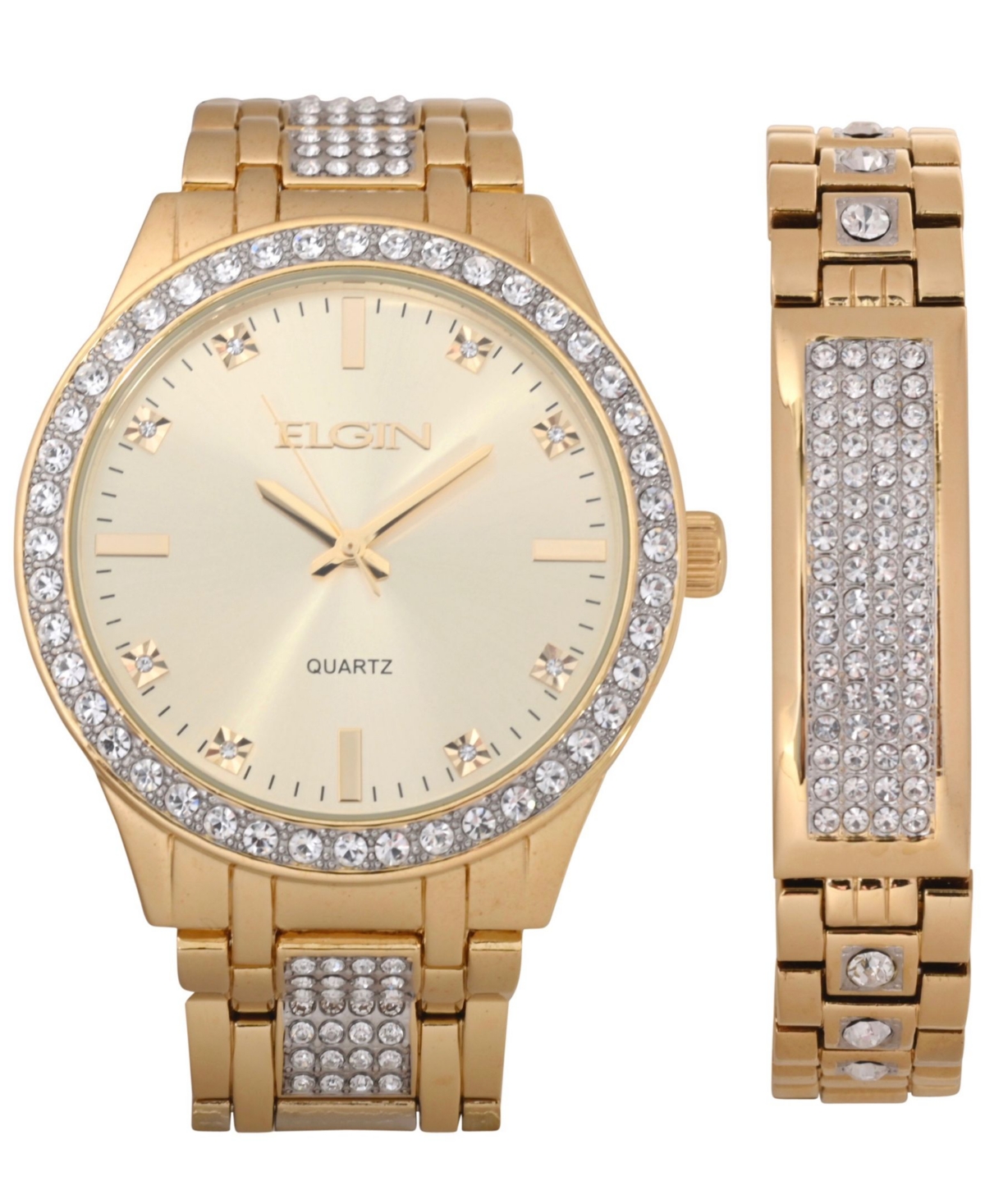 Men's Ipg Two-Tone Strap Watch and Matching Bracelet Set - Two-Tone