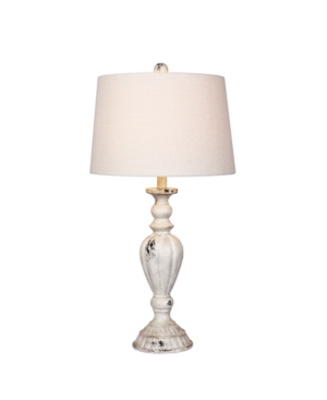 Fangio Lighting Distressed Candlestick Resin Table Lamp