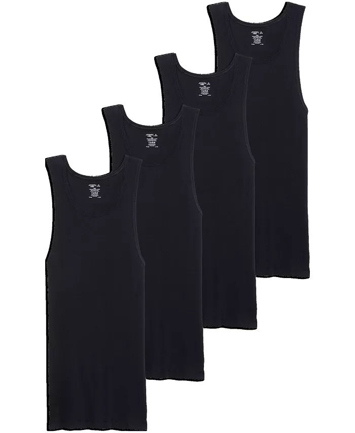 Men's 4-Pack Cotton Tank Tops - thumbnail 4