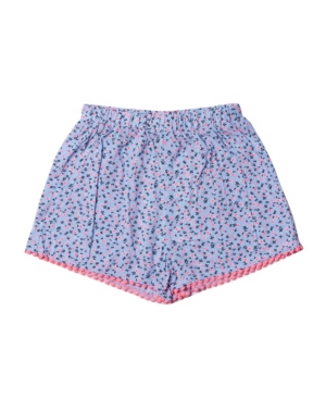 Big Girls All Over Print Pom Trim Challis Shorts