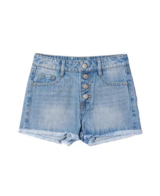 Girls 7-16 High Waist Denim Shorts