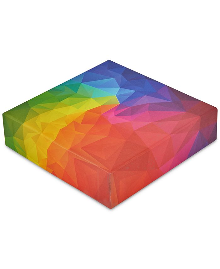 Macy's Rainbow Crystal Curved Bar Pendant Necklace in Sterling Silver