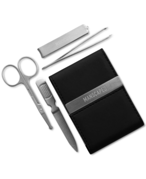 Manscaped Shears 2.0 Luxury 4-pc. Nail Grooming Kit With Case In Black