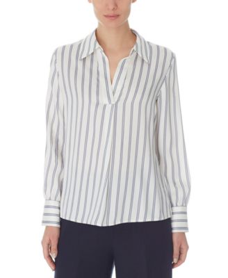 Nine West - Striped Collared Top
