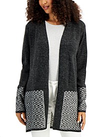 Open-Front Side-Slit Cardigan, Created for Macy's