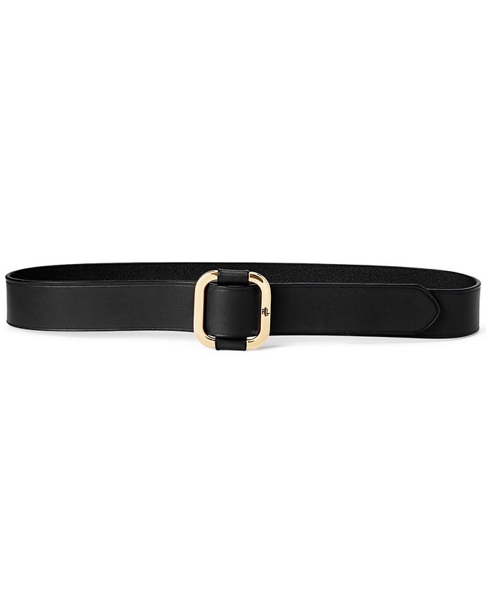 Lauren Ralph Lauren Women's Leather Slide-Buckle Belt & Reviews - Belts ...