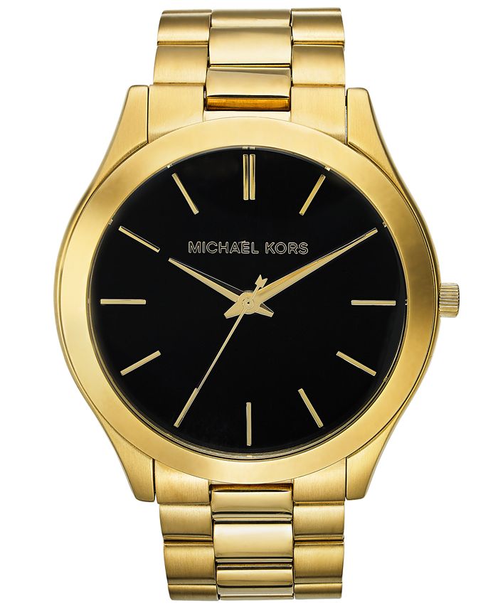 Michael Kors Men's Slim Runway GoldTone Stainless Steel Bracelet Watch
