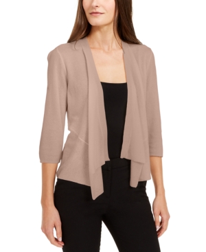 Alfani Draped Open-front Cardigan, Created For Macy's In Fresh Clay