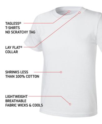 Big Boys Ultimate Cotton Blend Crew Undershirt, Pack of 5