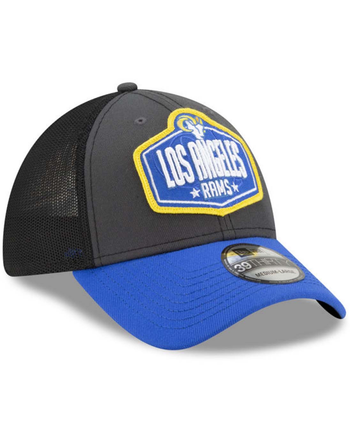 New Era Los Angeles Rams 2021 Draft 39THIRTY Cap -Black/Blue