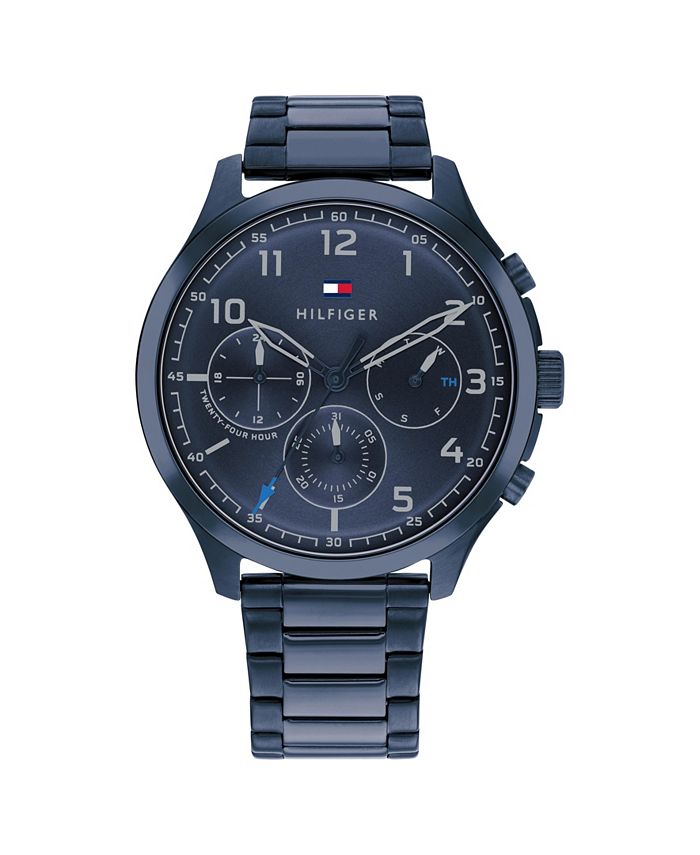 Tommy Hilfiger Men's Blue Stainless Steel Bracelet Watch 45mm - Macy's