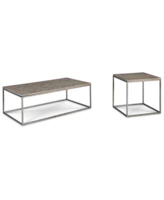 Bernhardt - Highland Park 2pc Set (Cocktail Table & Chairside Table)