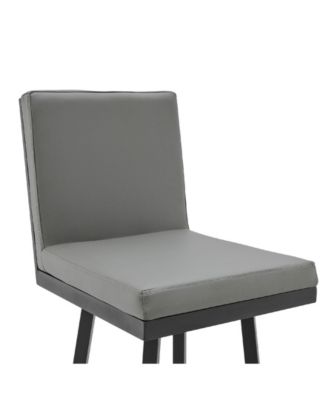 Rochester Swivel Modern Metal and Faux Leather Bar and Counter Stool