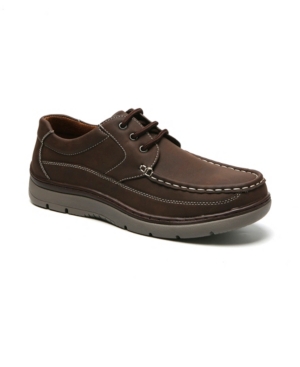 Shop Aston Marc Men's Lace-up Comfort Casual Shoes In Brown