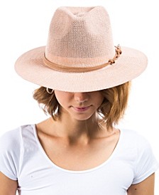 Women's Suede Band Panama Hat