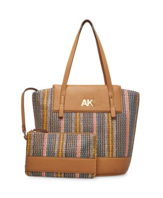 anne klein straw tote