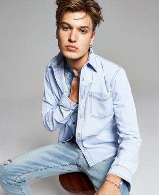 And Now This - Men's Regular-Fit Denim Overshirt